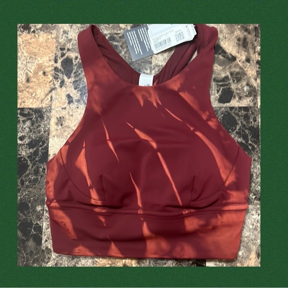 LULULEMON WUNDER TRAIN LL BRA SIZE 2 NWT RED MERLOT COLOR
